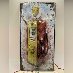 Shell Gasoline Pump Metal sign 6” X 12”